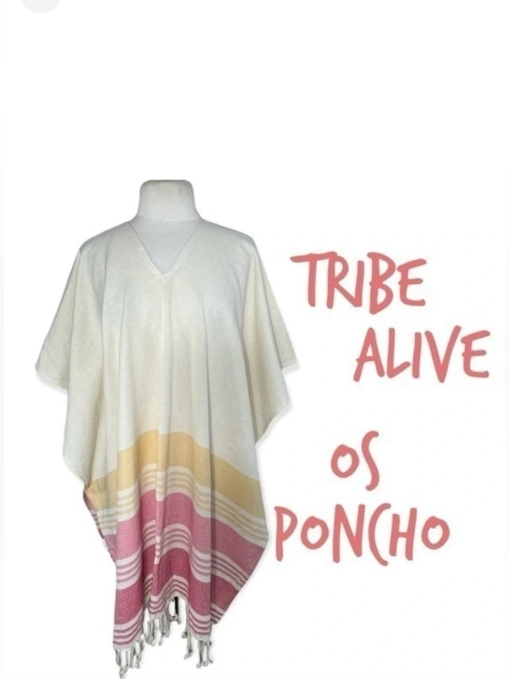 Tribe Alive one size boho poncho topper